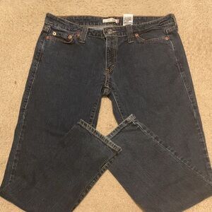 Levi's 545 Low Rise Skinny Dark Blue Straight Jeans